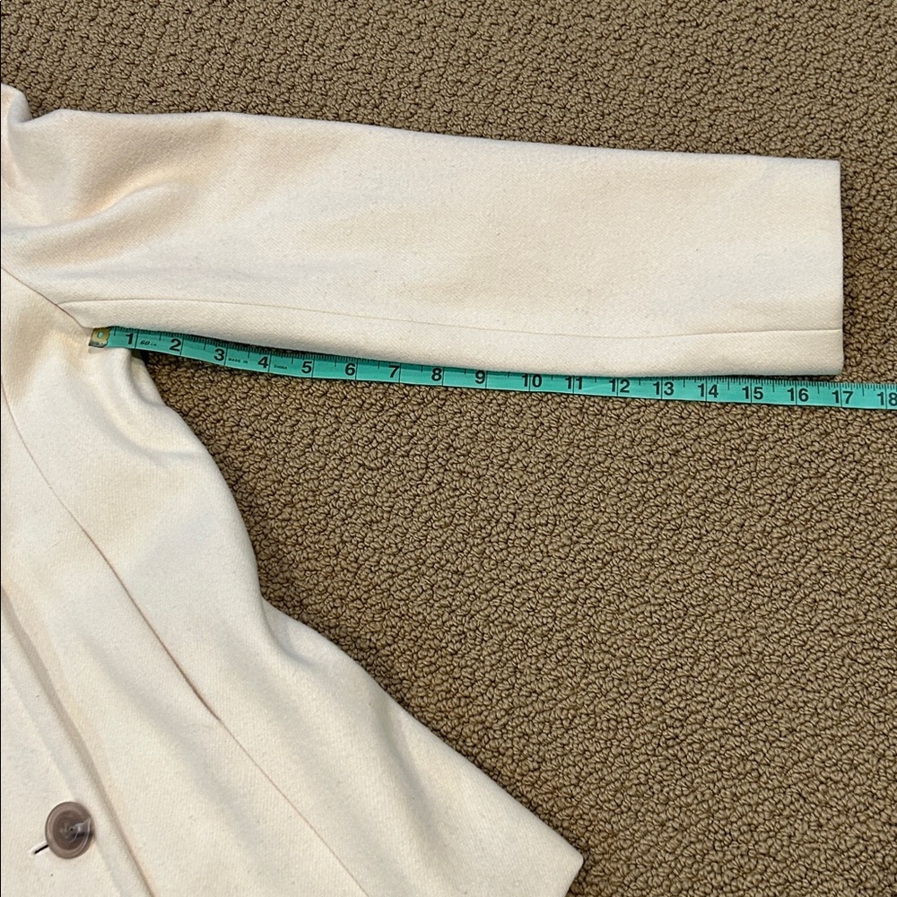 Vintage J. Crew Pea Coat size Small Cream Wool Blend Preppy Classic - Picture 17 of 17